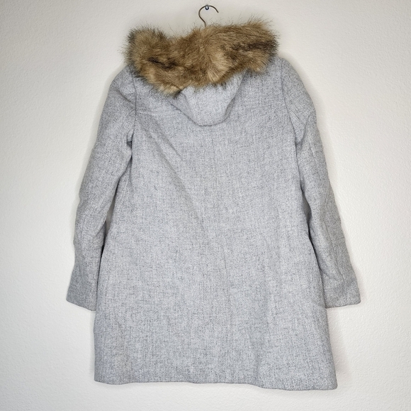 J.Crew Heather Dusk Italian Stadium-Cloth Wool Chateau Parka Coat  2 - Picture 4 of 6